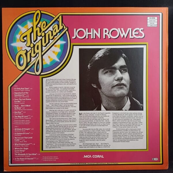 John Rowles - The Original John Rowles EX